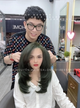 Tóc xoăn hippie ngắn, dịch vụ làm tóc giá rẻ - Tiệp Nguyễn Academy