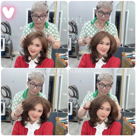 Tóc uốn xoăn ngắn hippie nhẹ nhàng, làm tóc giá rẻ - Tiệp Nguyễn Academy