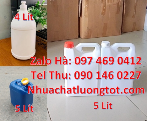 can 4l vòi nhấn đựng phẩm màu, Can hdpe giá rẻ Can đựng axit, Can 2l đựng nước giặt, Can 2l quay, ca