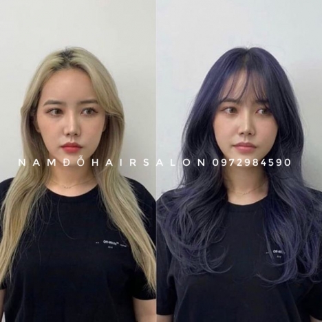 Nhuộm Tóc Làm Màu Xanh Dương Đẹp Giá Rẻ Hoài Đức - Nam Đỗ Hair Salon