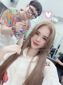 Tóc xoăn ngắn hippie mái chéo - Tiệp Nguyễn Academy