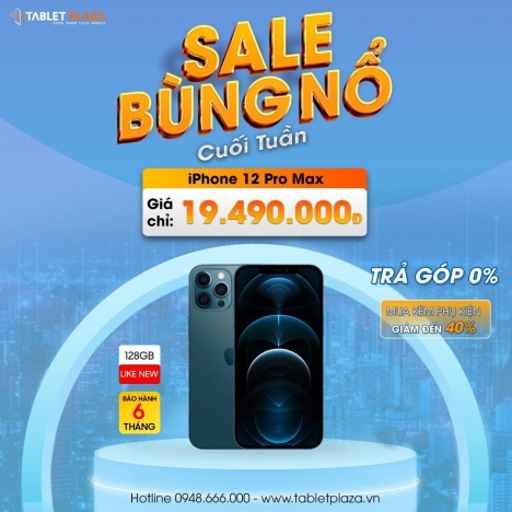 Iphone 12 Pro Max 128Gb siêu sale dành cho iFan tại Tablet Plaza