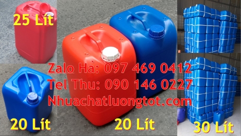 can 20l dày, can 25l xanh Can gía sỉ, Can nhựa 30 lít đựng thuốc thú y, can 20l giá rẻ, can 25l trắn