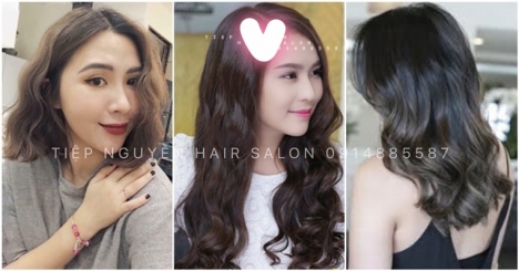 Tóc uốn ngắn xoăn hippie phái nữ mặt tròn - Tiệp Nguyễn Academy