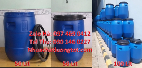 Thùng phuy nhựa 220 lít nắp mở, Thùng phi đai sắt 120 lít, Thùng Phuy 30 Lít, Thùng Phuy 50L, Giá