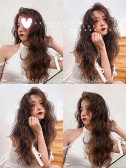 Tóc uốn xoăn ngắn, xoăn hippie nhẹ nhàng - Tiệp Nguyễn Academy