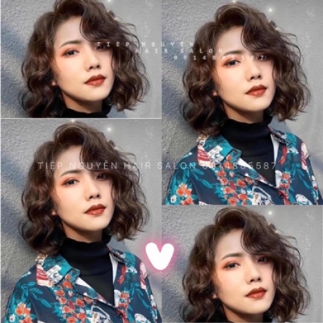 Tóc uốn xoăn ngắn cho nữ - Tiệp Nguyễn Academy