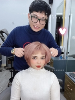 Tóc uốn xoăn ngắn nhẹ nhàng, dịch vụ làm tóc giá rẻ - Tiệp Nguyễn Academy