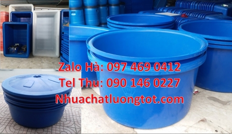 thùng nhựa vuông 300 lít, thùng nhựa 2000 lít trồng cây Thùng tròn, Thùng nhựa tròn 2000 li