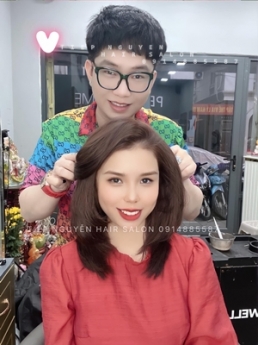 Tóc uốn xoăn ngắn hippie nhẹ nhàng, làm tóc giá rẻ - Tiệp Nguyễn Academy