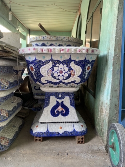 Chậu hoa dán sành sứ - khảm miễng 0933181317 TPHCM giao toàn quốc