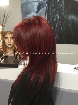Nhuộm Tóc Làm Màu Tím Ánh Đỏ Đẹp Giá Rẻ Hoài Đức - Nam Đỗ Hair Salon