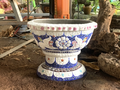 Chậu hoa dán sành sứ - khảm miễng 0933181317 TPHCM giao toàn quốc