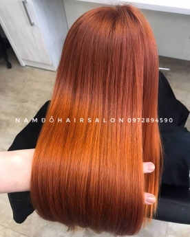 Nhuộm Tóc Làm Màu Đỏ Ánh Đồng Đẹp Giá Rẻ Hoài Đức - Nam Đỗ Hair Salon