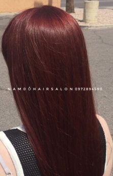 Nhuộm Tóc Làm Màu Tím Ánh Đỏ Đẹp Giá Rẻ Hoài Đức - Nam Đỗ Hair Salon