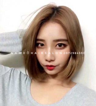 Cắt Tóc Ngang Vuông Uốn Cụp Phồng Tóc Đẹp Giá Rẻ Hoài Đức - Nam Đỗ Hair Salon