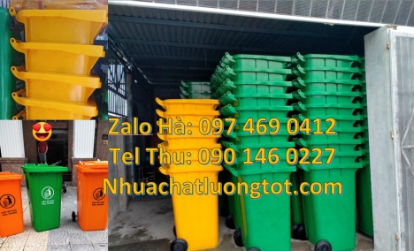 Thùng rác 120l nắp kín, Xe rác 120l 240l thùng rác 60 lít có bánh xe, Thùng rác 60 lít, Thu
