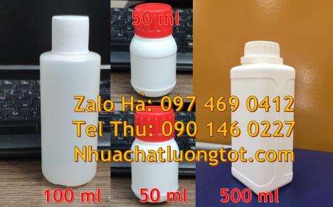 Chai nhựa đựng thuốc thú y, chai nhựa đựng thuốc thủy sản, chai nhựa đựng nông dược, Chai 30ml đựng