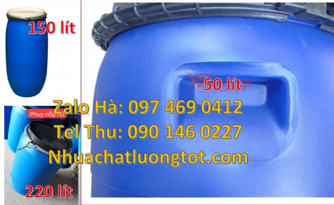 Thùng Phuy 100 Lít, Thùng Phi 30 Lít Thùng phi 30l nắp mở, Phuy nhựa 220 lít nắp mở, Giá bán thùng p