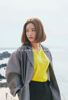 Cắt Tóc Ngang Vuông Uốn Cụp Phồng Tóc Đẹp Giá Rẻ Hoài Đức - Nam Đỗ Hair Salon