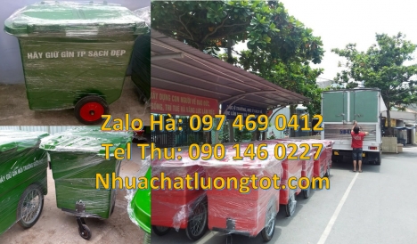 Xe gom rác 1000 lít, Cung cấp sỉ xe chở rác 3 bánh đúc, Xe thu gom rác 660l 1000l 3 bánh hơi, Xe gom