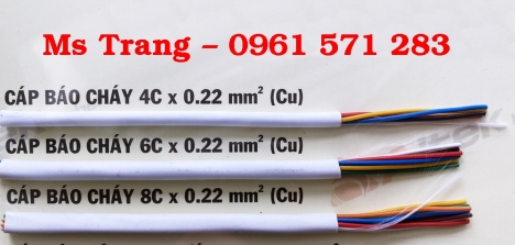 Cáp báo cháy 4x0.22, 6x0.22, 8x0.22 lõi đồng