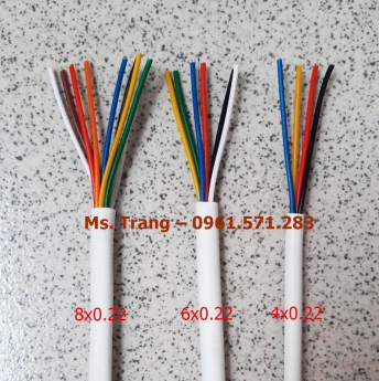 Cáp báo cháy 4x0.22, 6x0.22, 8x0.22 lõi đồng