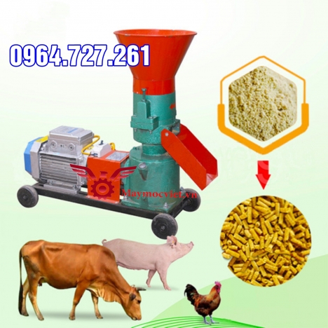 Máy ép cám viên 3 quả lô VME3L dùng điện 1 pha năng suất lớn