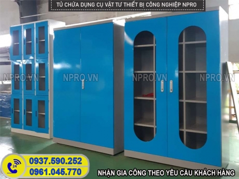 Tủ chứa vật tư đồ nghề 2 cánh loại 5 ngăn cỡ lớn đặt nhà xưởng