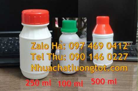 Chai nhựa đựng thuốc thú y, chai nhựa đựng thuốc thủy sản, chai nhựa đựng nông dược, Chai 30ml đựng