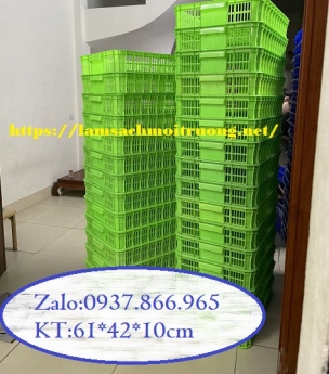 Sọt nhựa đựng rau củ, sóng nhựa hở, sọt nhựa dùng trong siêu thị, khay nhựa cao 10cm