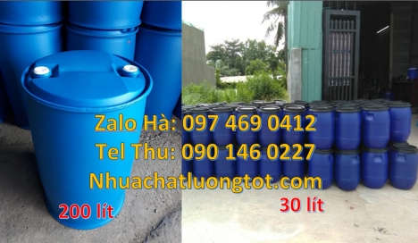Thùng Phuy 100 Lít, Thùng Phi 30 Lít Thùng phi 30l nắp mở, Phuy nhựa 220 lít nắp mở, Giá bán thùng p