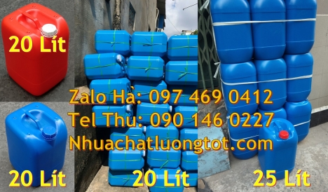 can 20l 1kg, can 25l xanh Can nhựa 25 lít vuông xanh đựng axit, can 20l giá rẻ, can 25l trắng, Can n