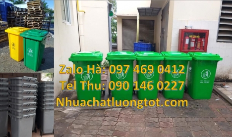 Thùng rác 120l nắp kín, Xe rác 120l 240l thùng rác 60 lít có bánh xe, Thùng rác 60 lít, Thu