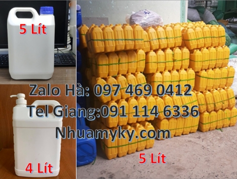 can 5l vuông Cung cấp sỉ can hdpe cỡ nhỏ, Can 1l đựng sữa tươi, can dẹp 0.5L đựng hóa chất, can nhựa