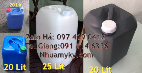 can dẹp 30 đựng nông dược, can 30l vuông xanh, can 25l xanh, Can 10L đựng hóa chất, can nhựa 25 lít