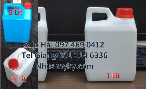 can 5l vuông Cung cấp sỉ can hdpe cỡ nhỏ, Can 1l đựng sữa tươi, can dẹp 0.5L đựng hóa chất, can nhựa