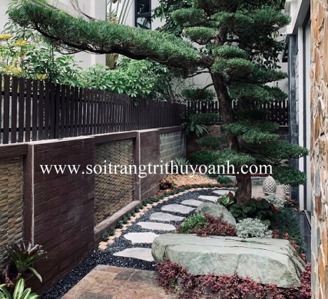 Sỏi đen bóng trang trí tiểu cảnh