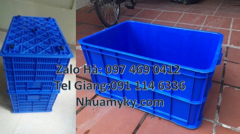 Giỏ nhựa, rổ nhựa, Thùng nhựa đặc B3, thùng nhựa đựng thủy sản Sóng nhựa 26 bánh xe, giỏ nhựa đựng