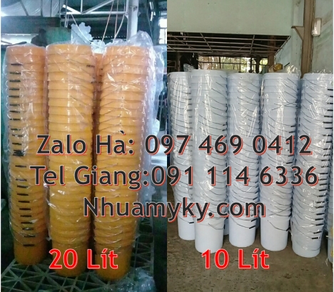 Vỏ thùng đựng sơn 5 lít quai nhựa giá tốt nhất Thùng nhựa đựng sơn 18 lít nắp chiết rót giá rẻ, xô