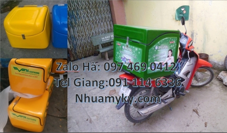Thùng ship hàng, thùng ship hàng giá rẻ thùng giao đồ ăn nhựa composite đại lý thùng ship hàng, th