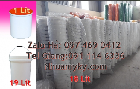 Vỏ thùng đựng sơn 5 lít quai nhựa giá tốt nhất Thùng nhựa đựng sơn 18 lít nắp chiết rót giá rẻ, xô