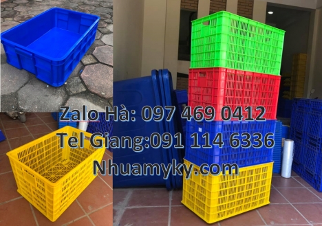 Giỏ nhựa, rổ nhựa, Thùng nhựa đặc B3, thùng nhựa đựng thủy sản Sóng nhựa 26 bánh xe, giỏ nhựa đựng