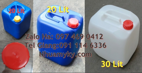 can dẹp 30 đựng nông dược, can 30l vuông xanh, can 25l xanh, Can 10L đựng hóa chất, can nhựa 25 lít