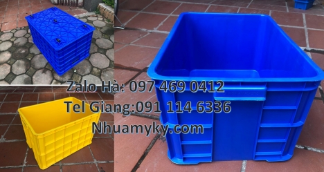 Giỏ nhựa, rổ nhựa, Thùng nhựa đặc B3, thùng nhựa đựng thủy sản Sóng nhựa 26 bánh xe, giỏ nhựa đựng