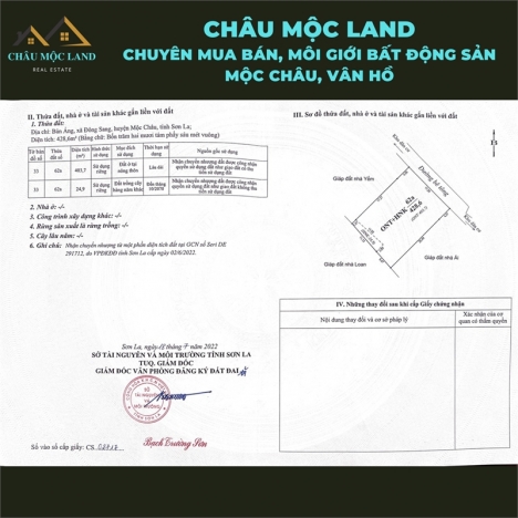 Đất chính chủ cần bán tại Rừng Thông Mộc Châu