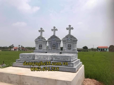 05 Mộ đá công giáo –  bằng đá tự nhiên đẹp Đồng Nai