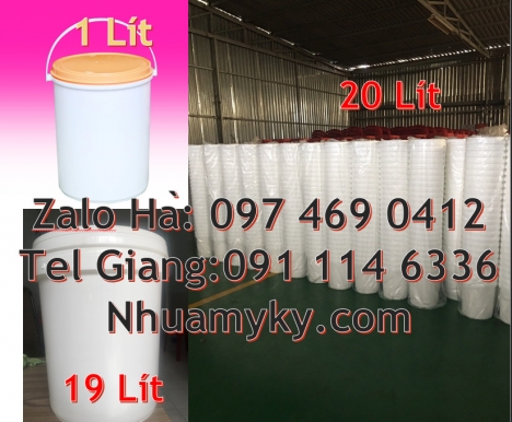 Vỏ thùng đựng sơn 5 lít quai nhựa giá tốt nhất Thùng nhựa đựng sơn 18 lít nắp chiết rót giá rẻ, xô