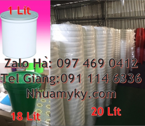 Vỏ thùng đựng sơn 5 lít quai nhựa giá tốt nhất Thùng nhựa đựng sơn 18 lít nắp chiết rót giá rẻ, xô