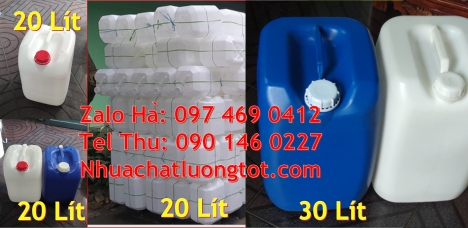 can dẹp 30 lít đựng thuốc thú y giá rẻ, Can 20l dày xanh, can 25l xanh, Can nhựa 18l đựng mực in,